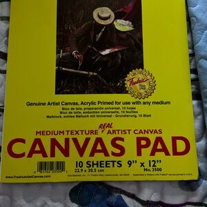 Fredrix Canvas Pad 9" x 12" - Yellow Cover